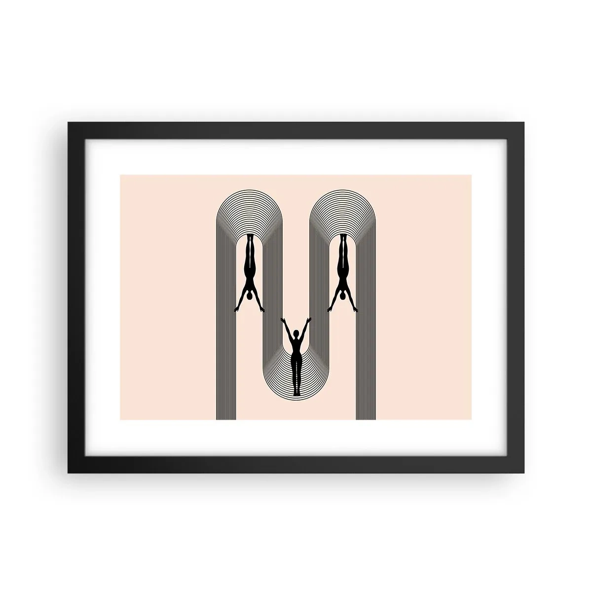 Affiche dans un cadre noir - Poster - Les jambes en l’air - 40x30 cm