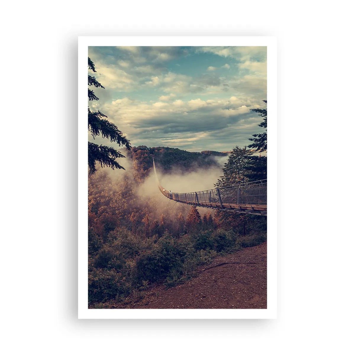 Affiche - Poster - Au-dessus de la forêt d'automne - 70x100 cm