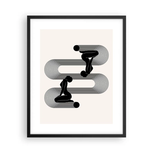Affiche dans un cadre noir - Poster - Symétrie sensuelle - 40x50 cm