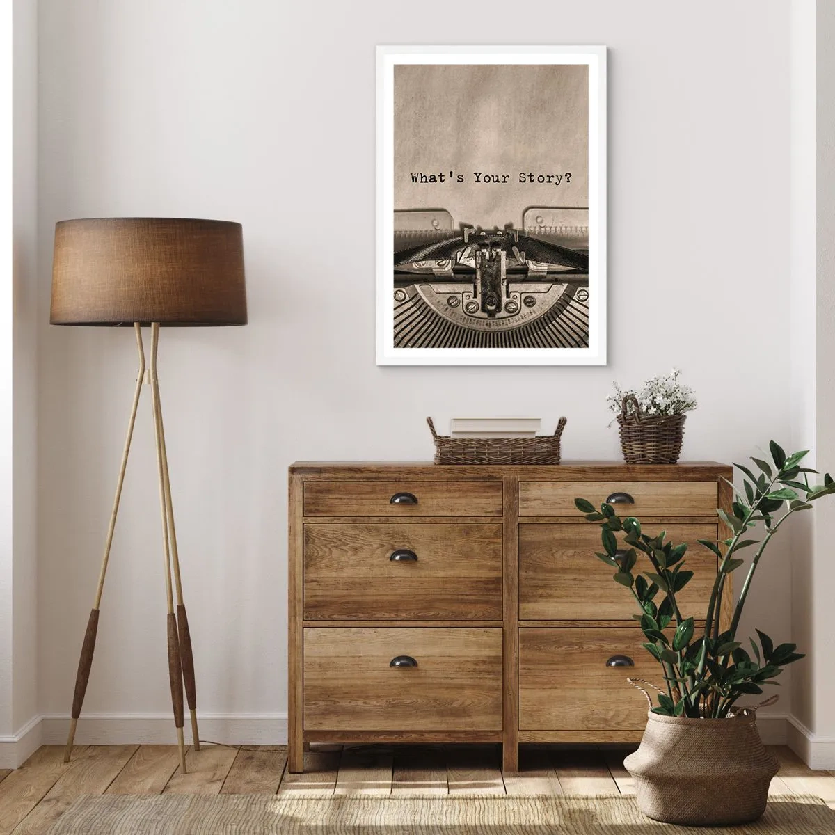 Affiche dans un cadre blanc - Poster - Réponds-moi - 70x100 cm