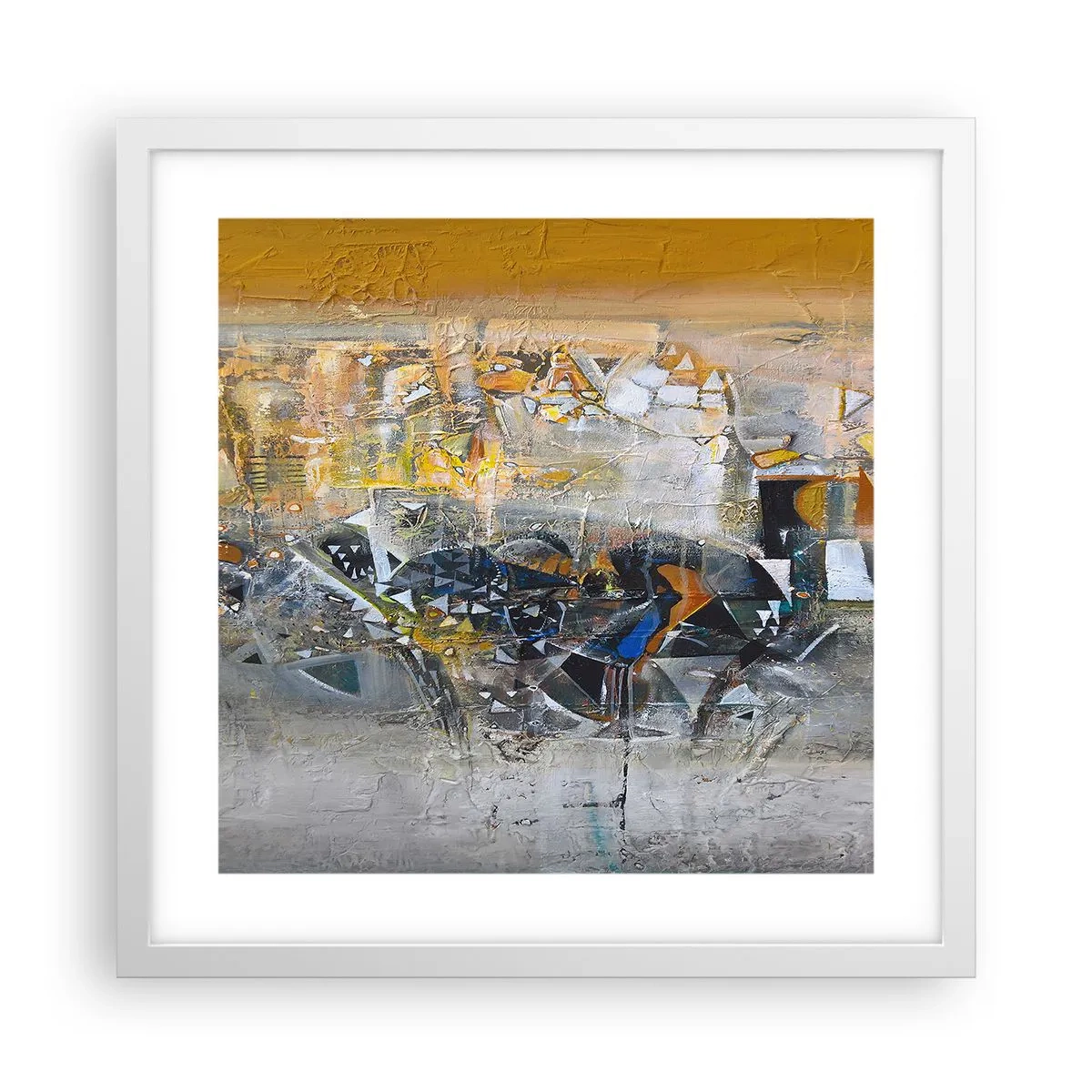 Affiche dans un cadre blanc - Poster - Tout se met en place - 40x40 cm