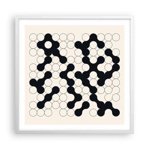 Affiche dans un cadre blanc - Poster - Jeu chinois – variation - 60x60 cm
