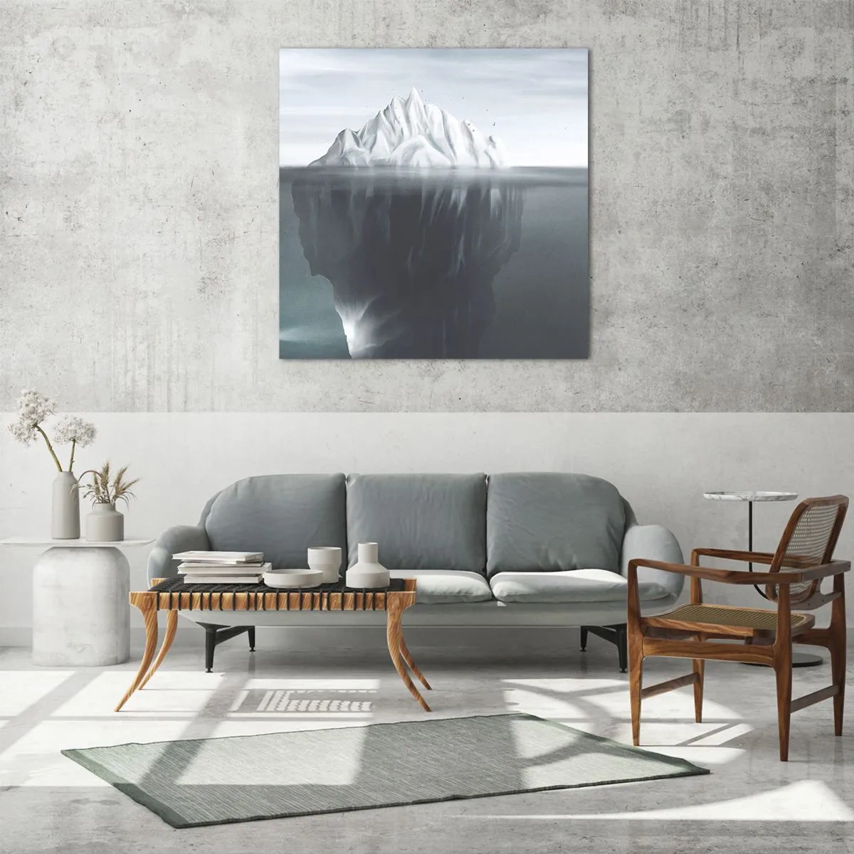 Impression sur verre - Image sur verre - Mystère sous-marin - 30x30 cm