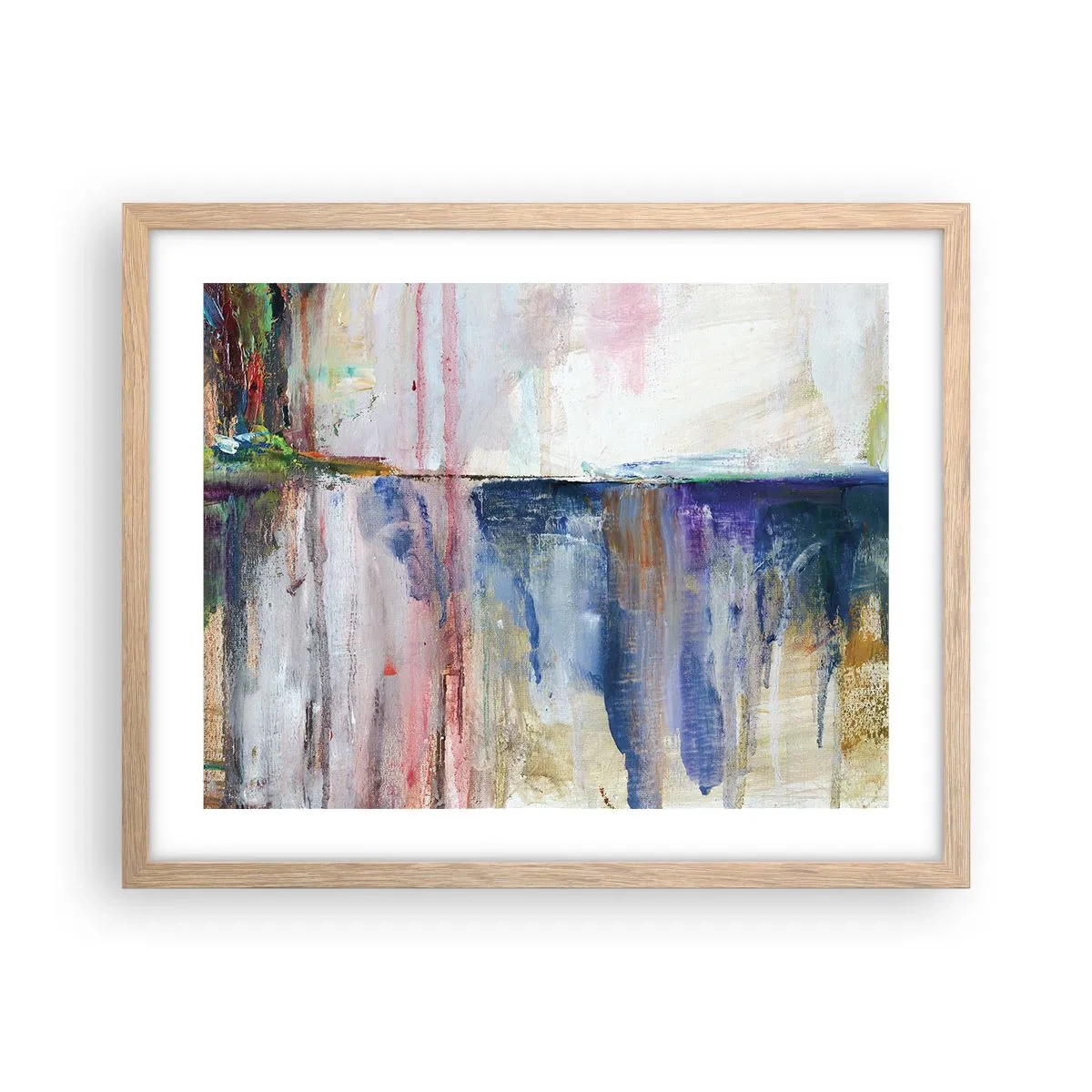 Affiche dans un chêne clair - Poster - Impressions et associations colorées - 50x40 cm