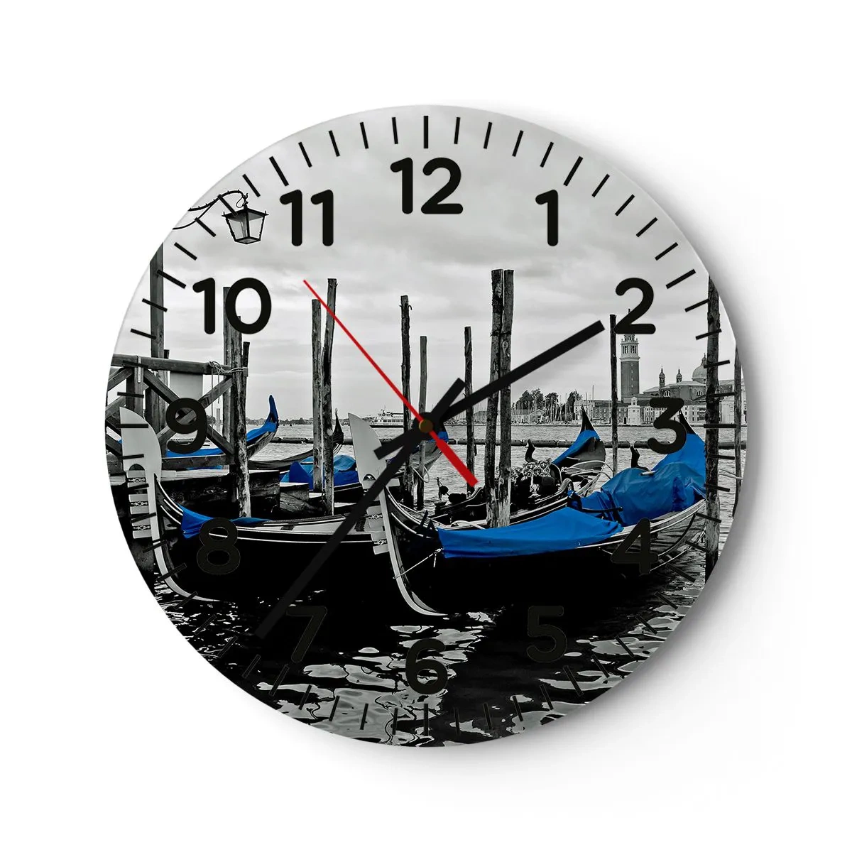 Horloge murale - Pendule murale - Venise pensive - 30x30 cm