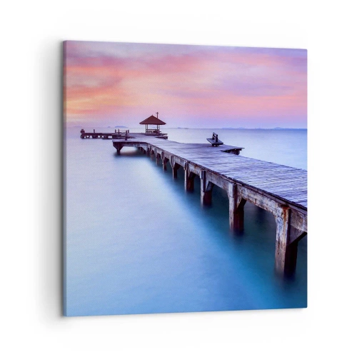 Impression sur toile - Image sur toile - Une mer de calme jusqu'à l'horizon - 50x50 cm