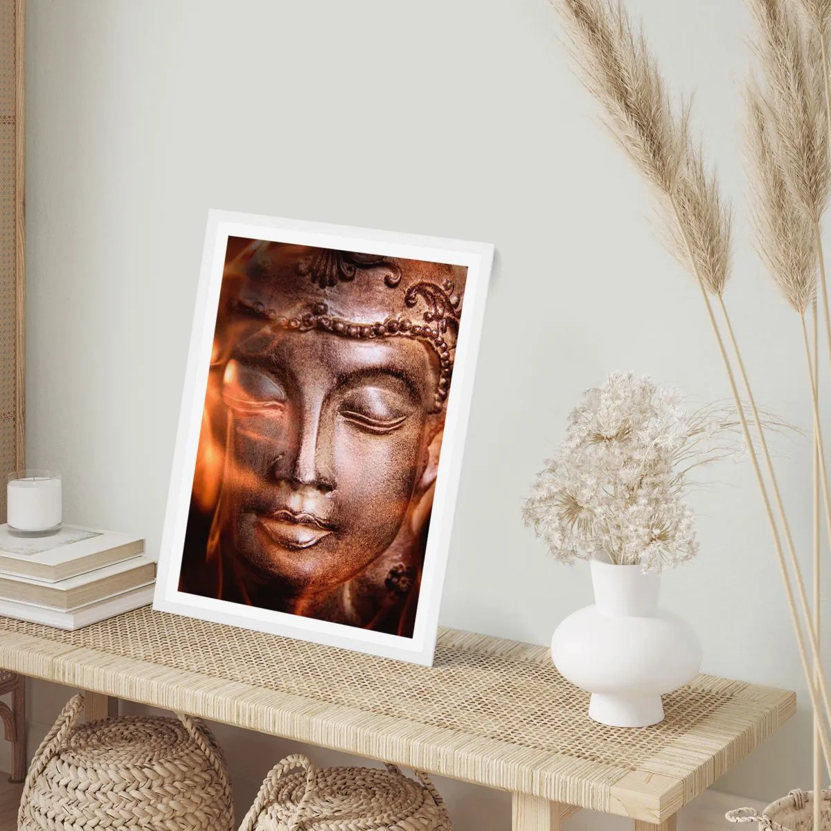 Affiche dans un cadre blanc - Poster - Il n'existe qu'ici et maintenant - 50x70 cm