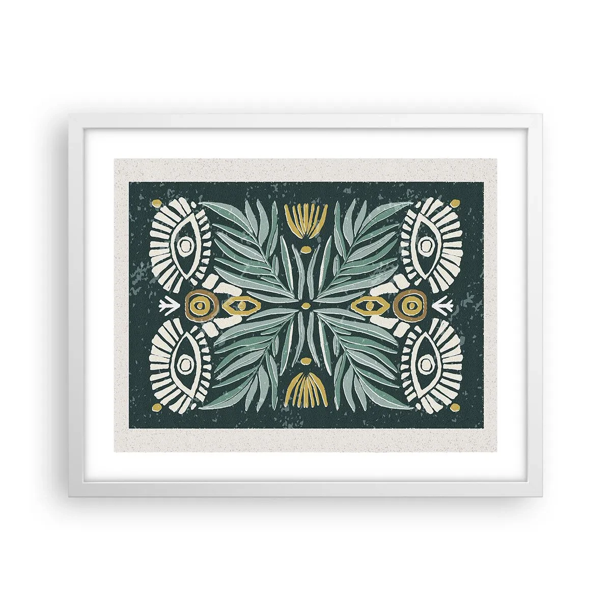 Affiche dans un cadre blanc - Poster - Comme une découpe folklorique - 50x40 cm