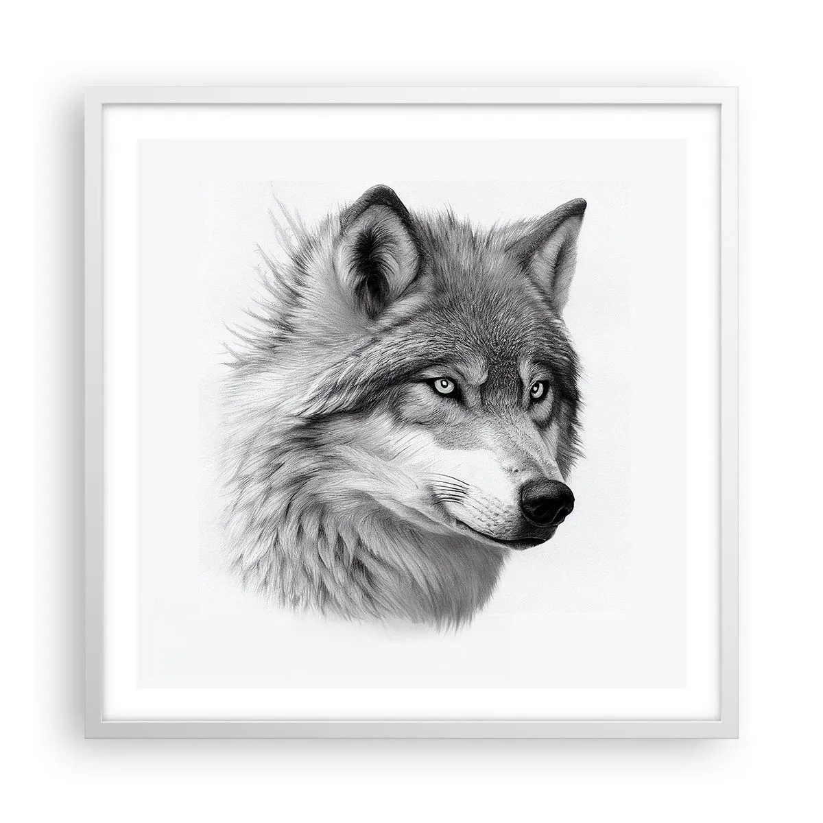 Affiche dans un cadre blanc - Poster - Alpha – sans aucun doute - 60x60 cm