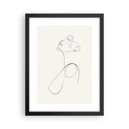 Affiche dans un cadre noir - Poster - En boucle dans les rêves - 30x40 cm