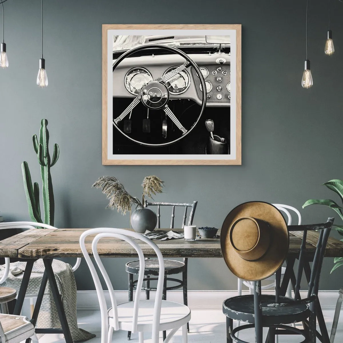 Affiche dans un chêne clair - Poster - Rêve de collectionneur - 30x30 cm