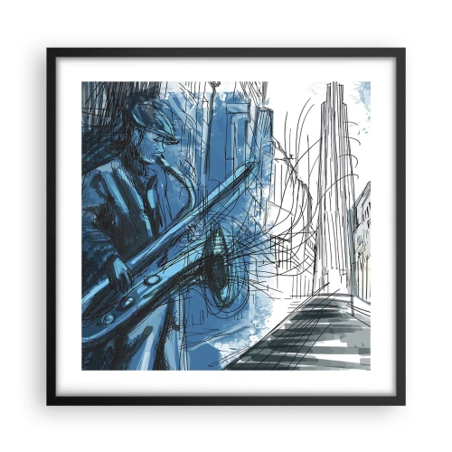 Affiche dans un cadre noir - Poster - Rhapsodie urbaine - 50x50 cm