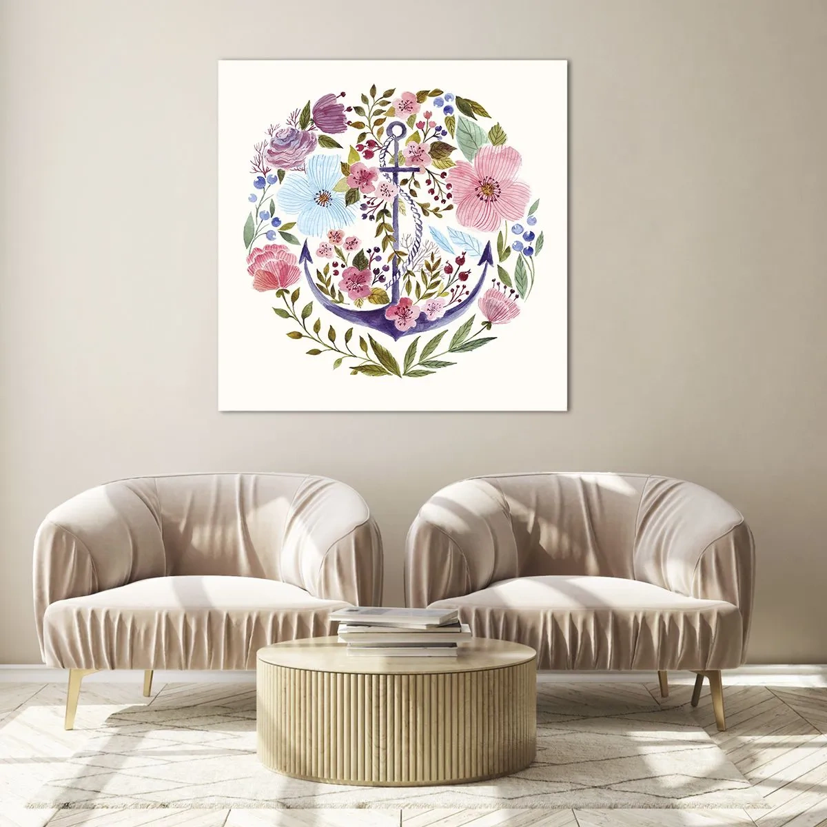 Impression sur verre - Image sur verre - Le beau rêve du marin - 40x40 cm