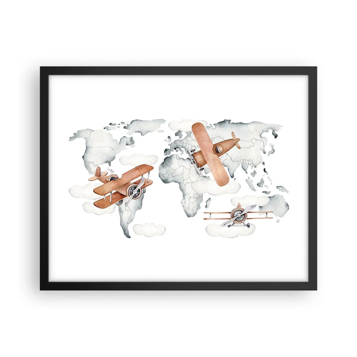 Affiche dans un cadre noir - Poster - Dans un esprit pionnier - 50x40 cm