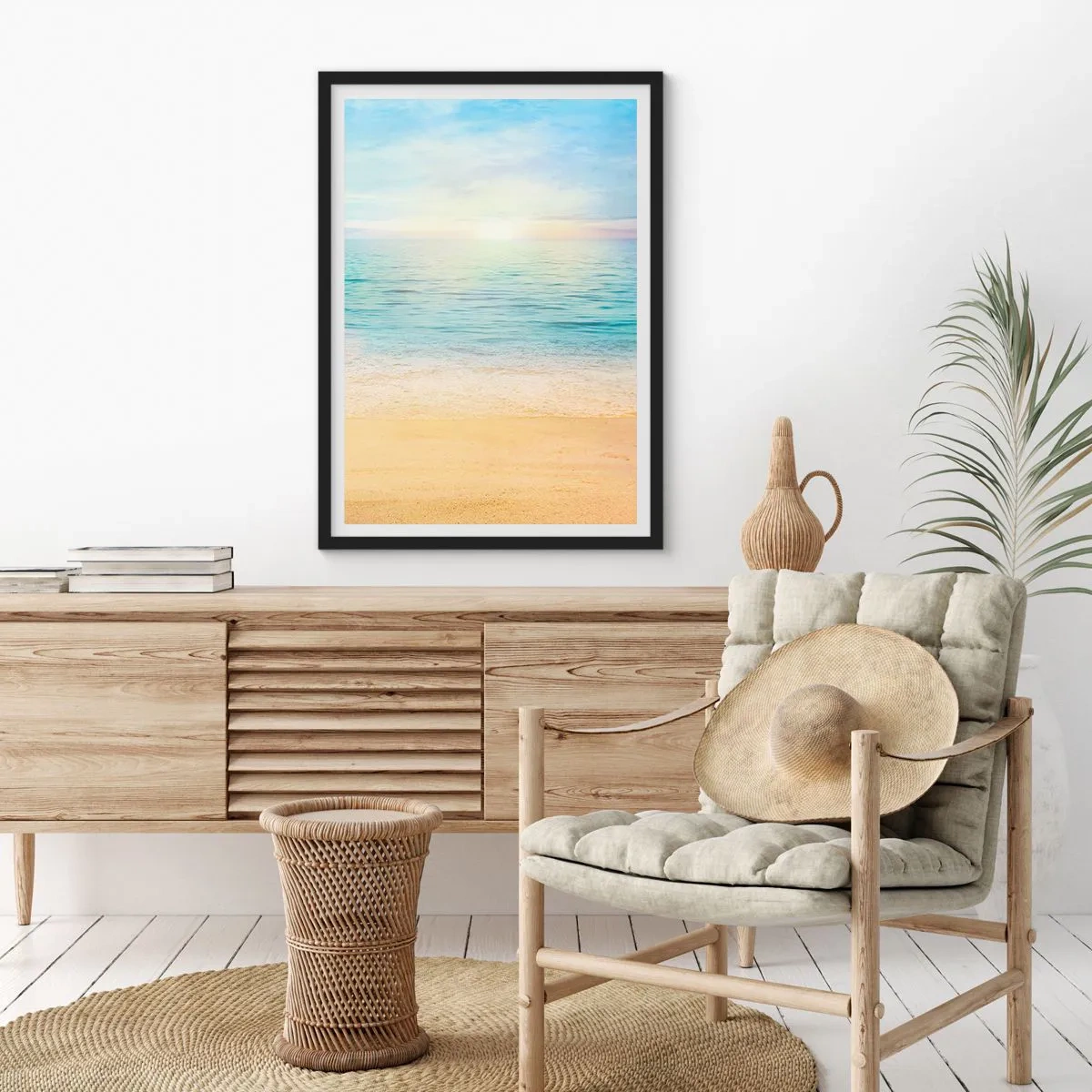 Affiche dans un cadre noir - Poster - Le grand bleu - 61x91 cm