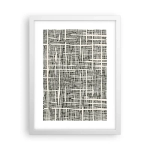 Affiche dans un cadre blanc - Poster - Composition tissée - 30x40 cm