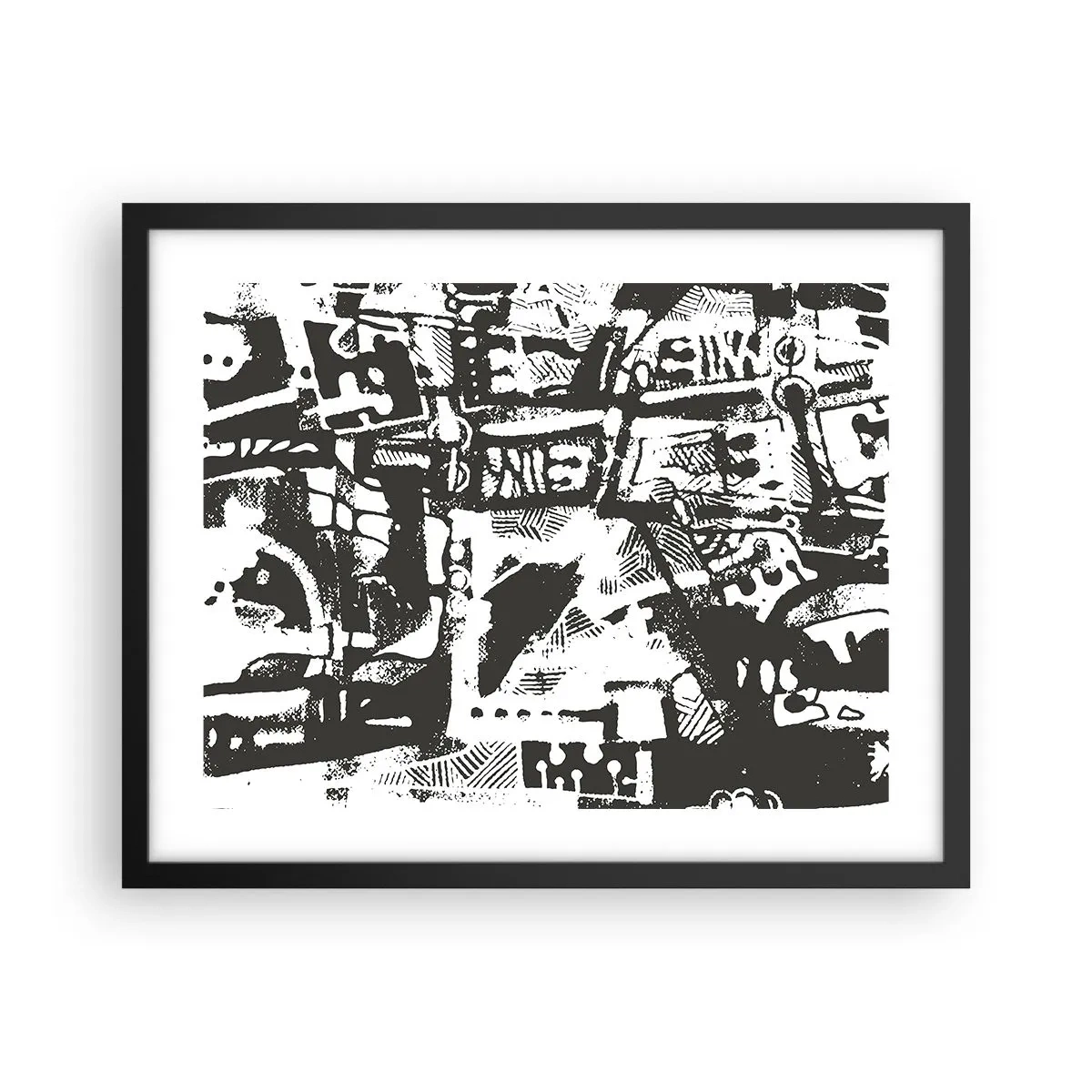 Affiche dans un cadre noir - Poster - Ordre ou chaos? - 50x40 cm