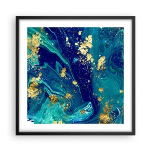 Affiche dans un cadre noir - Poster - Les pétales du soleil - 50x50 cm