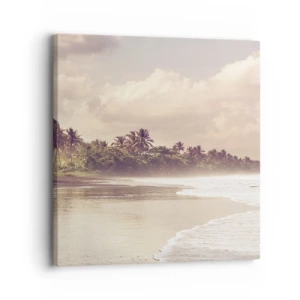 Impression sur toile - Image sur toile - La caresse des vagues - 30x30 cm