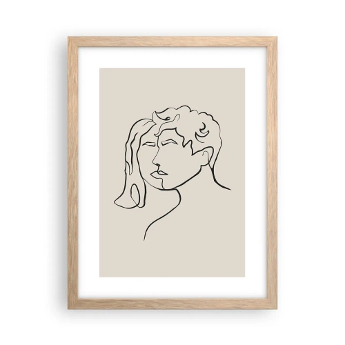 Affiche dans un chêne clair - Poster - Et l'unité est apparue - 30x40 cm