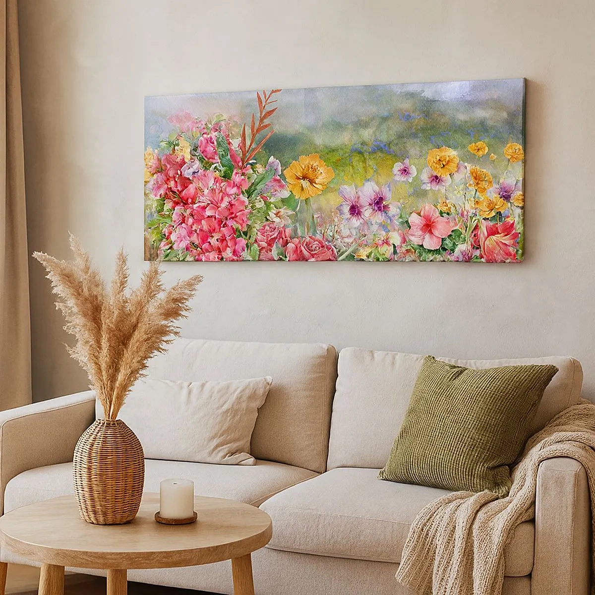 Impression sur toile - Image sur toile - Un jardin devenu fou - 100x40 cm