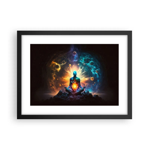 Affiche dans un cadre noir - Poster - Paix cosmique - 40x30 cm