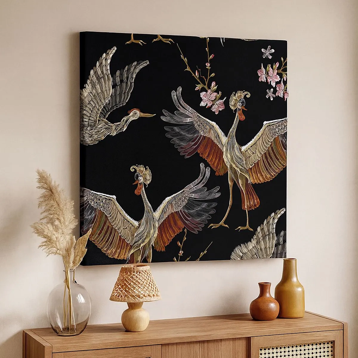 Impression sur toile - Image sur toile - Un oiseau de conte de fées - 30x30 cm