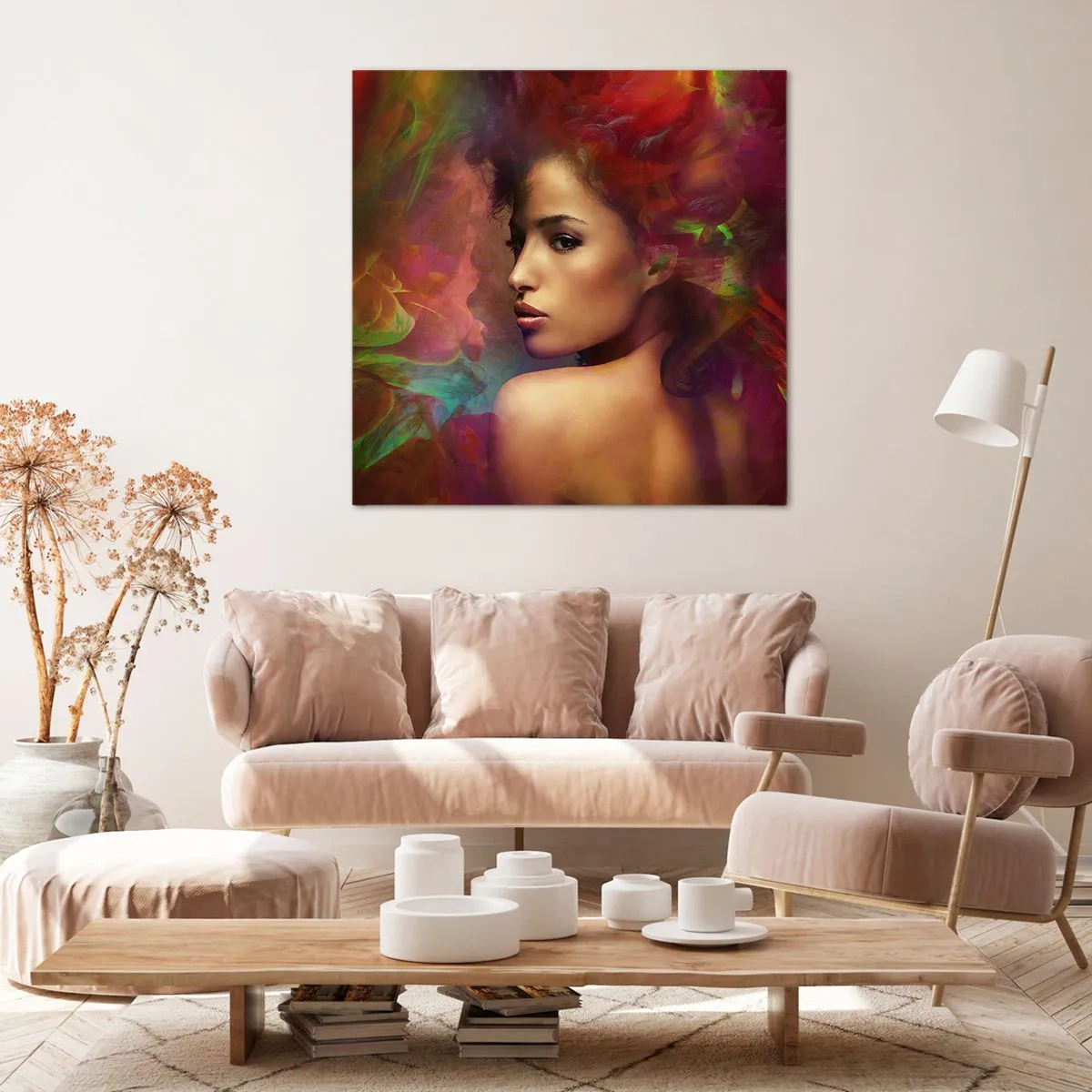 Impression sur toile - Image sur toile - Plus beau qu'un arc-en-ciel, aussi délicat qu'un brouillard - 70x70 cm