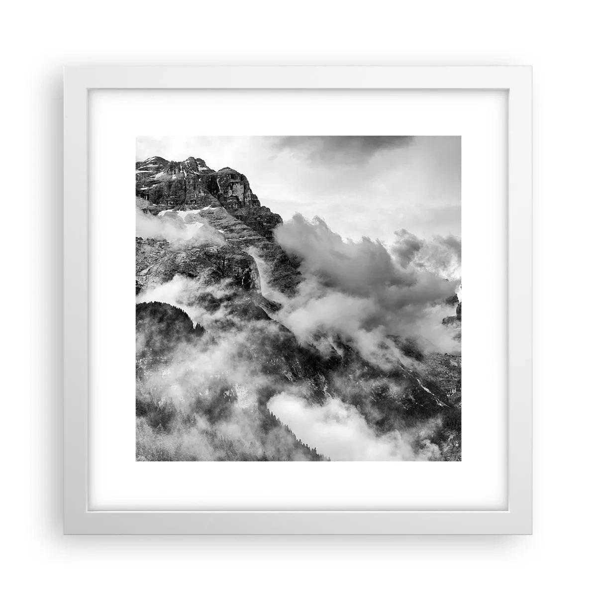 Affiche dans un cadre blanc - Poster - Belle et cruelle - 30x30 cm