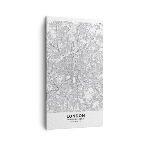 Impression sur toile - Image sur toile - Carte du labyrinthe londonien - 45x80 cm