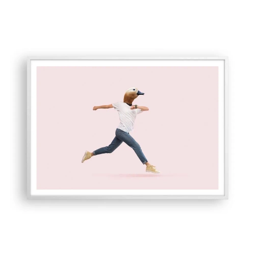 Affiche dans un cadre blanc - Poster - Une pincée d'absurdité - 100x70 cm