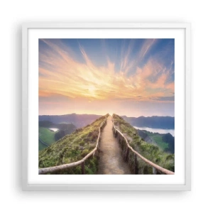 Affiche dans un cadre blanc - Poster - Proche du ciel - 50x50 cm