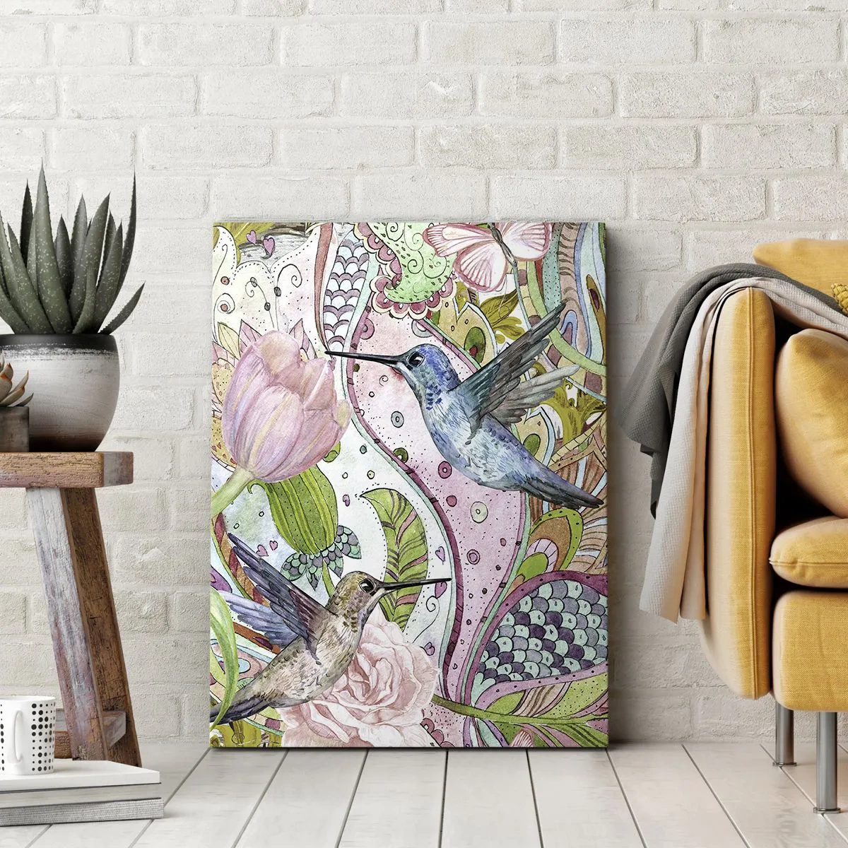 Impression sur toile - Image sur toile - Empêtré dans les vignes - 45x80 cm