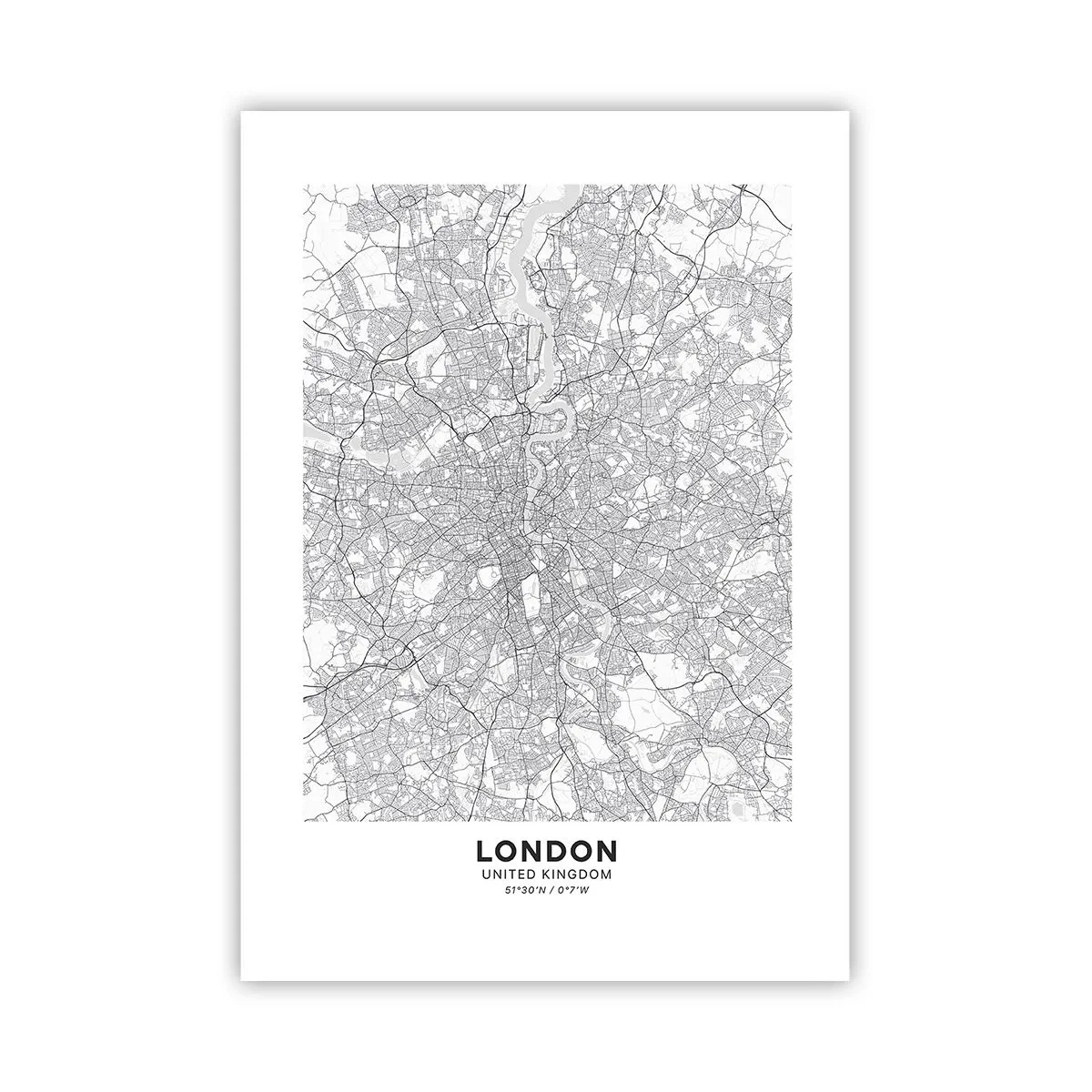 Affiche - Poster - Carte du labyrinthe londonien - 70x100 cm