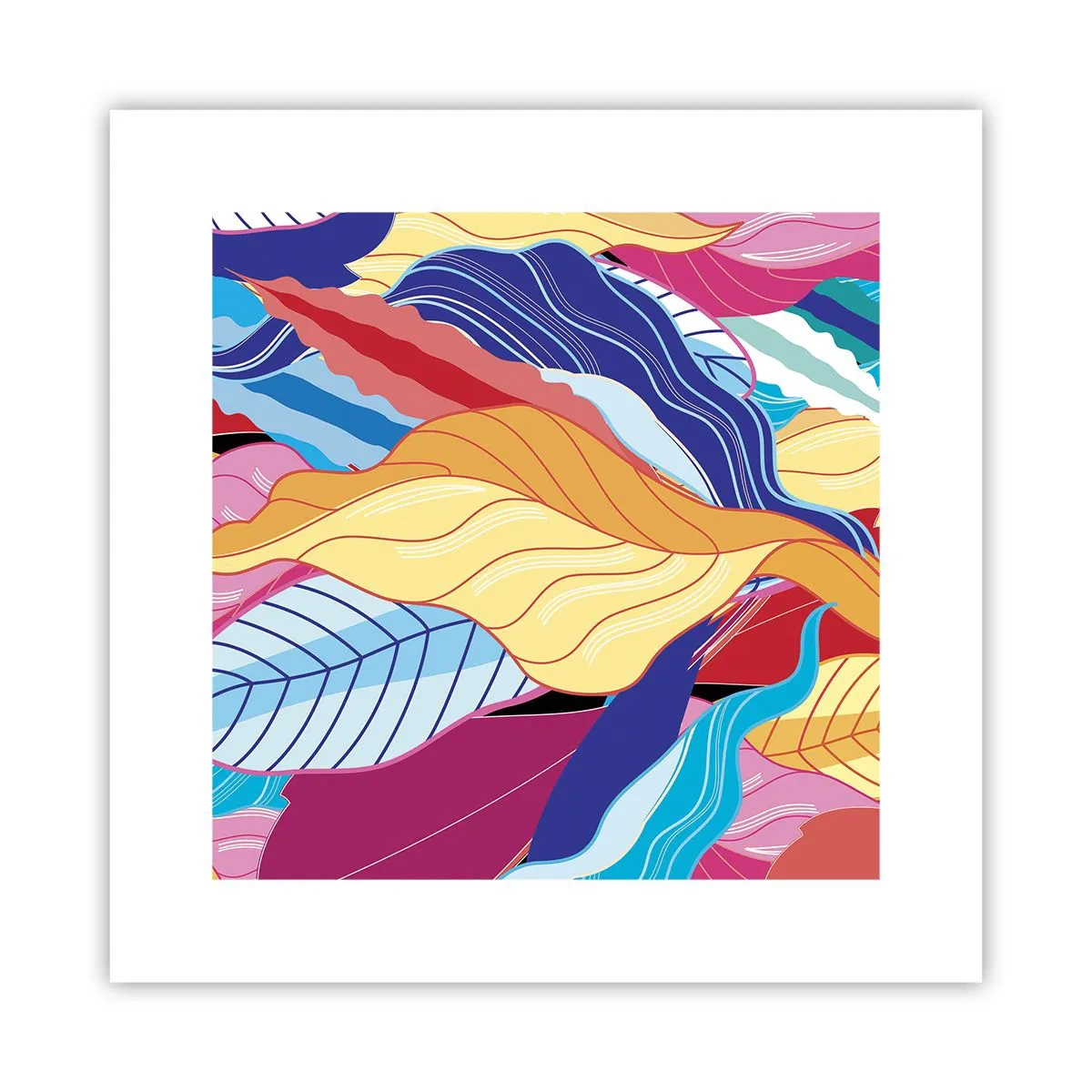 Affiche - Poster - Un désordre coloré - 30x30 cm