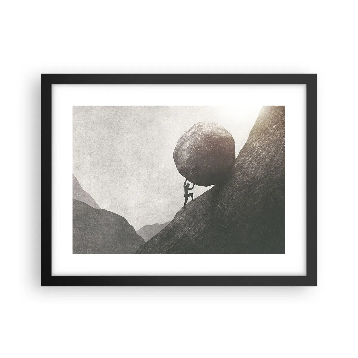 Affiche dans un cadre noir - Poster - Je crois contre tout espoir - 40x30 cm