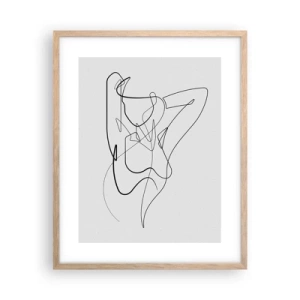 Affiche dans un chêne clair - Poster - Vraiment, tu es comme ça... - 40x50 cm