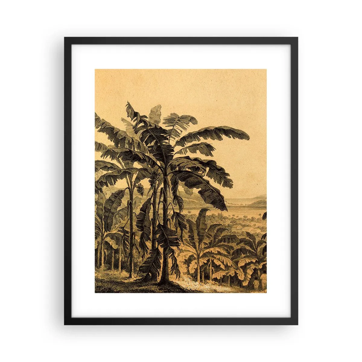 Affiche dans un cadre noir - Poster - Dans un climat colonial - 40x50 cm