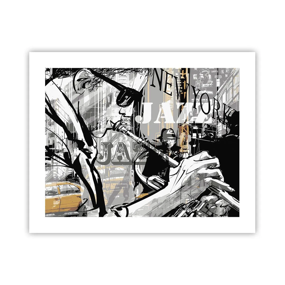 Affiche - Poster - Au rythme de New York - 50x40 cm