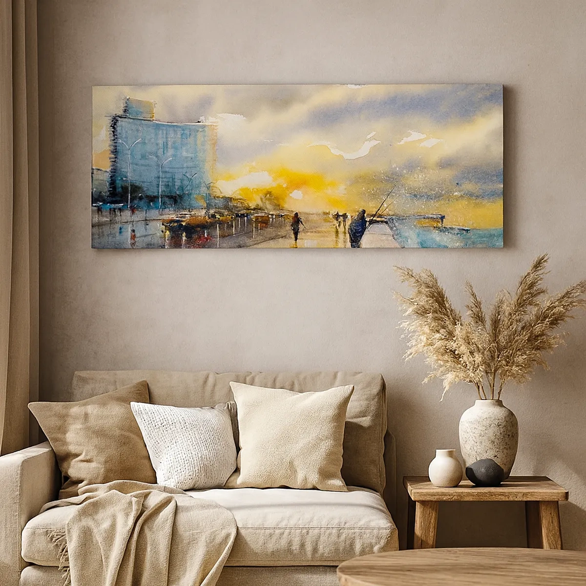 Impression sur toile - Image sur toile - La vie sur le rivage - 30x30 cm