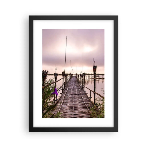 Affiche dans un cadre noir - Poster - Le silence et le calme d'Asie - 30x40 cm
