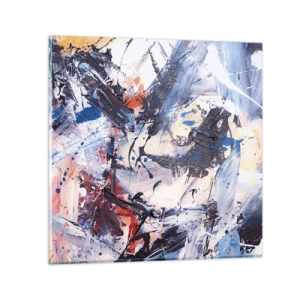 Impression sur verre - Image sur verre - La danse folle de l'abstrait - 40x40 cm