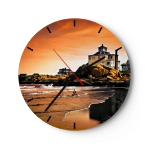 Horloge murale - Pendule murale - L'élégance de la côte ouest - 40x40 cm