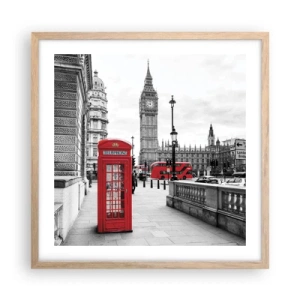 Affiche dans un chêne clair - Poster - Sans aucun doute Londres - 50x50 cm