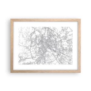 Affiche dans un chêne clair - Poster - Cercle romain - 40x30 cm