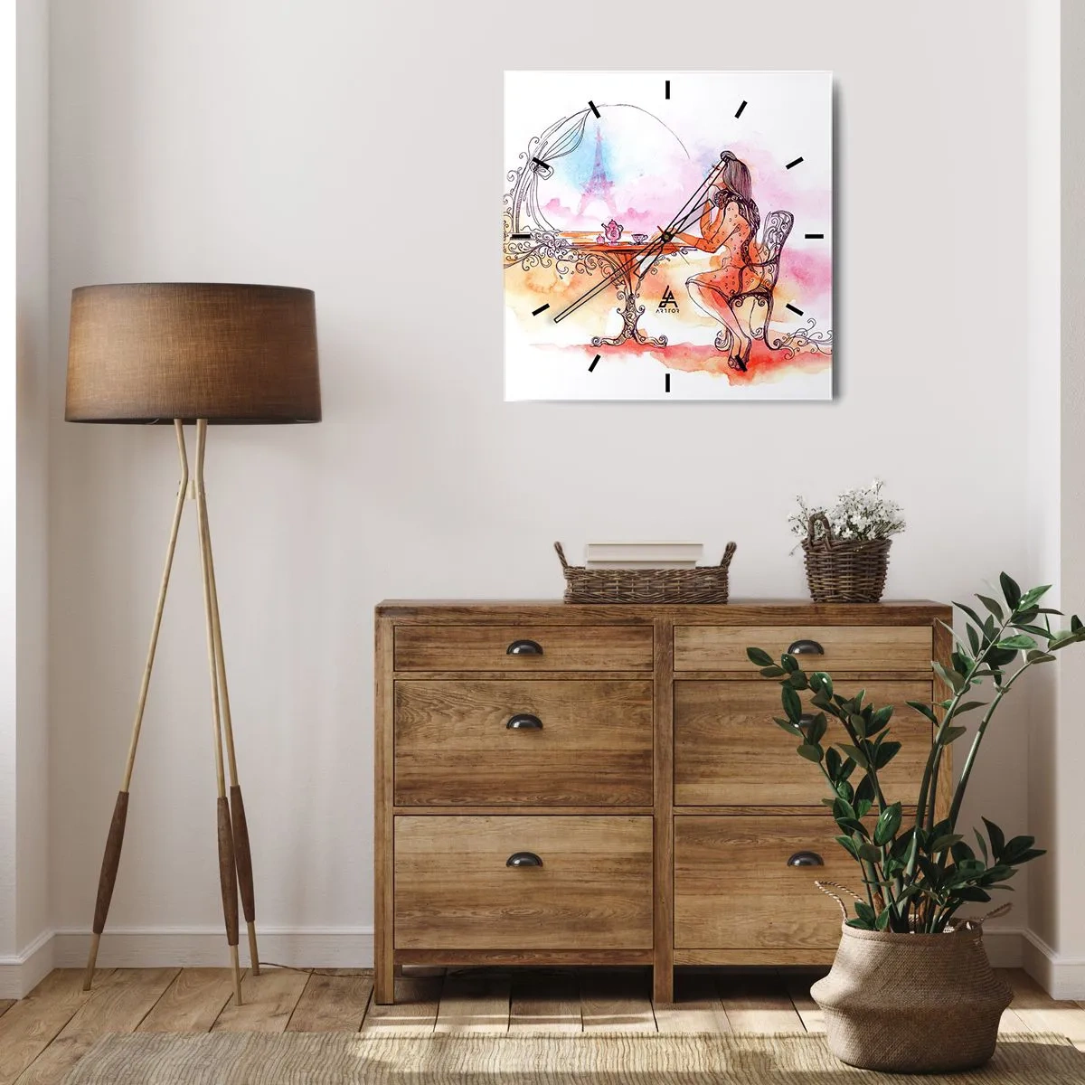 Horloge murale - Pendule murale - Le chic parisien - 40x40 cm
