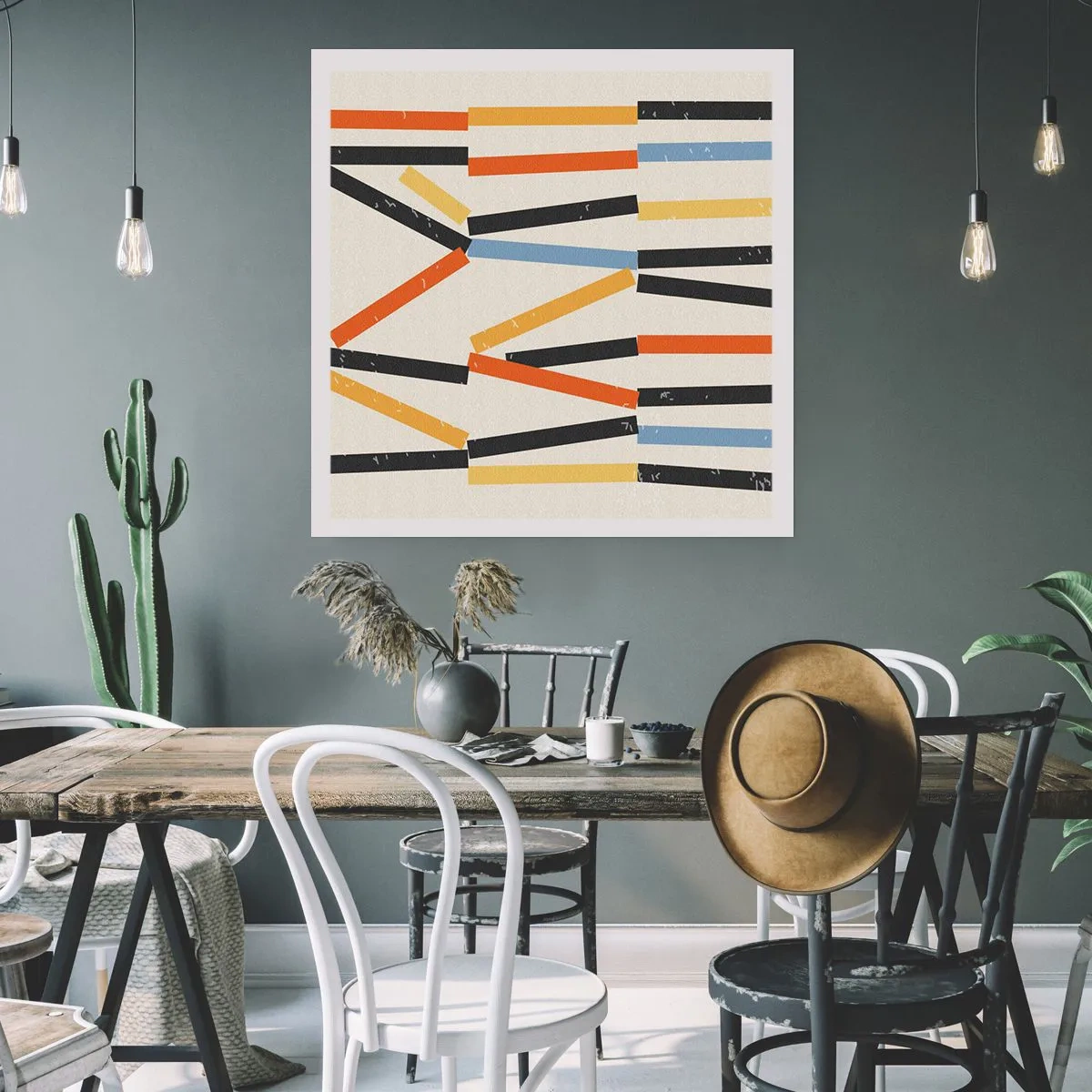 Affiche - Poster - Composition de niveaux - 50x50 cm