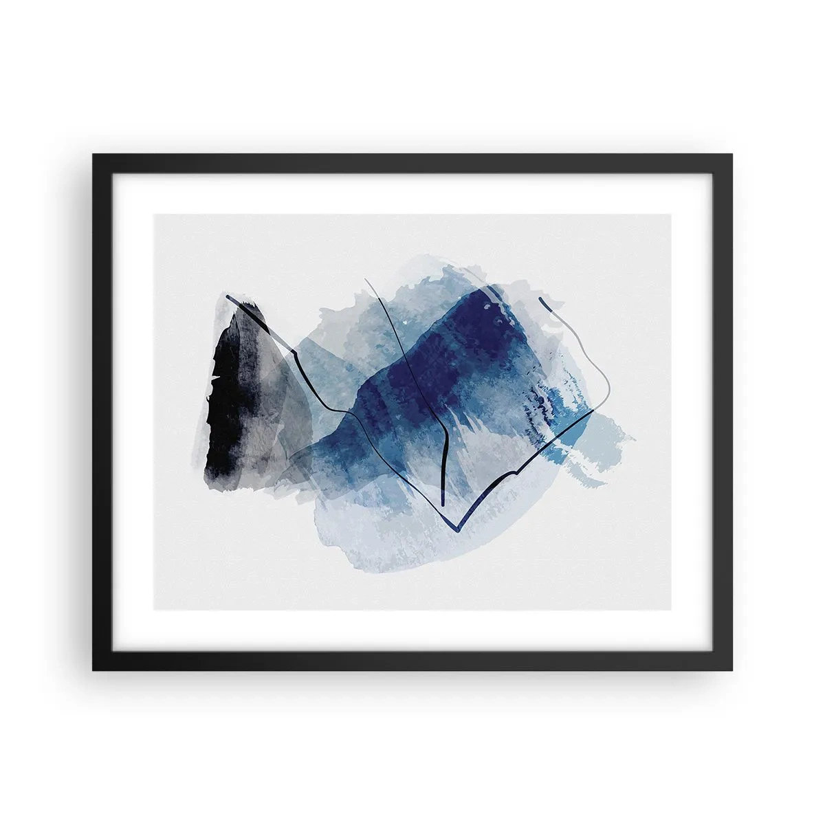 Affiche dans un cadre noir - Poster - Montagne de glace - 50x40 cm