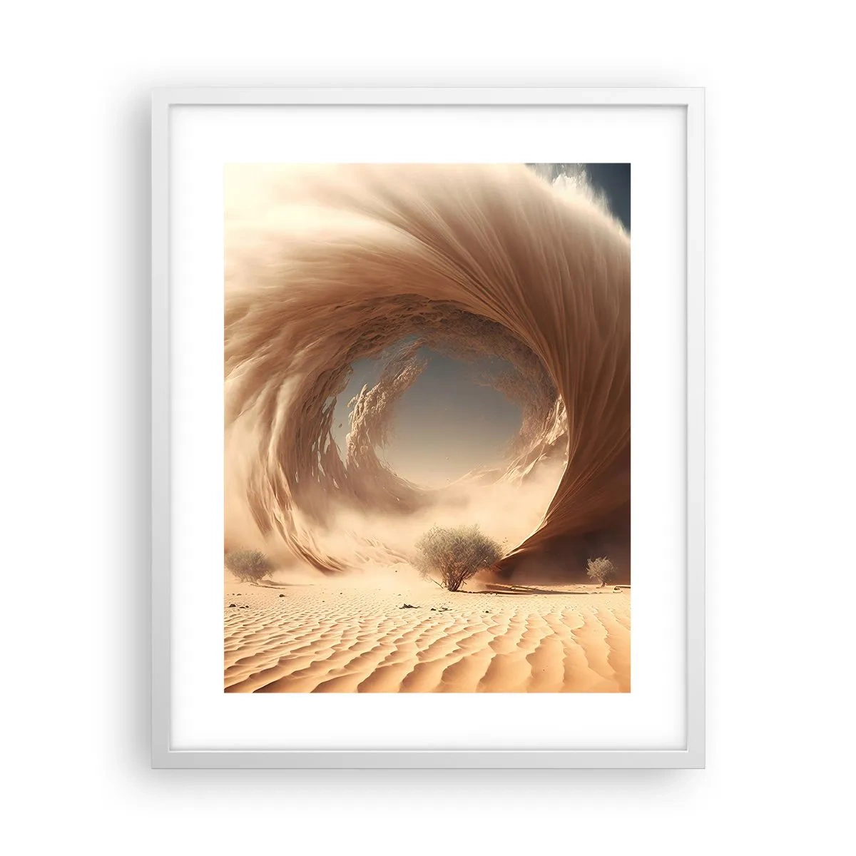 Affiche dans un cadre blanc - Poster - Portail ouvert - 40x50 cm