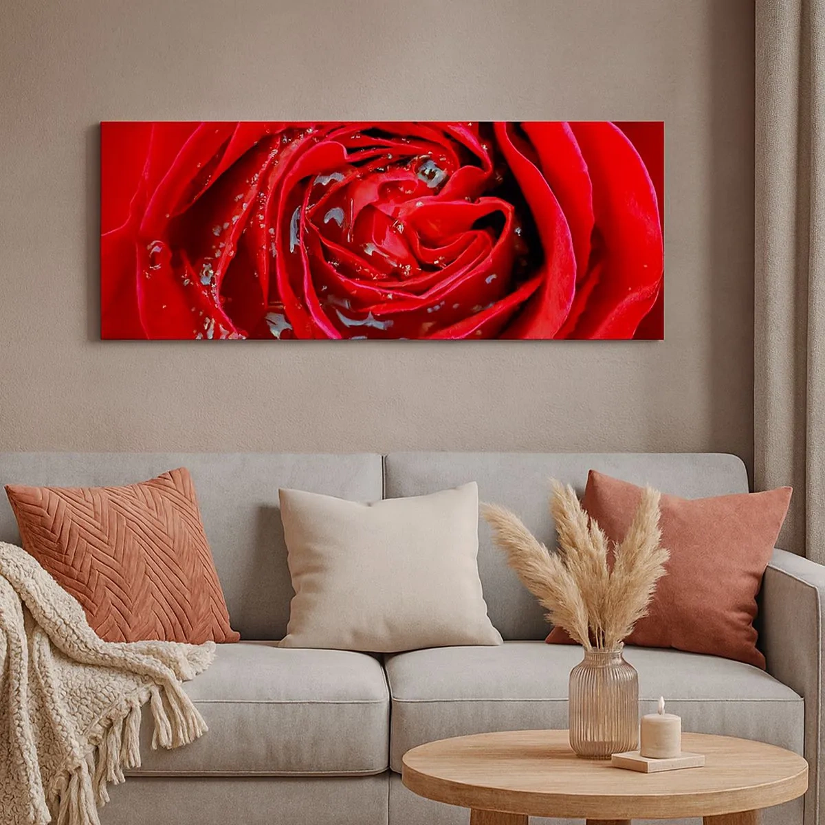 Impression sur toile - Image sur toile - Dans les gouttes de rosée - 100x40 cm